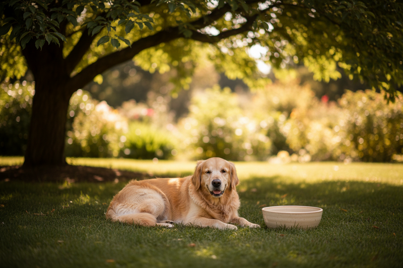 Hund im Sommer